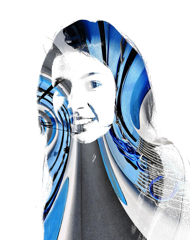 Blue Scarf Sketch by Jim Atkinson